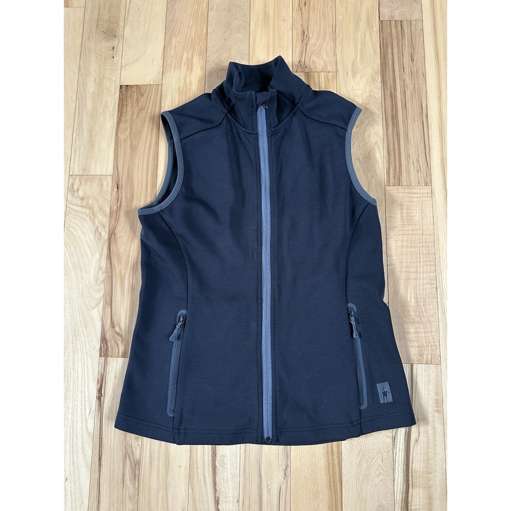Smartwool Vest PHD Hyfi Black Merino Wool Blend Full Zip Women's Size Medium